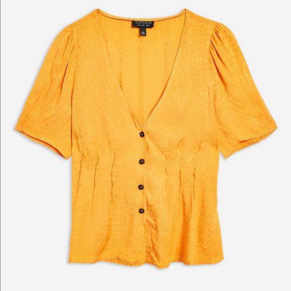 Topshop Yellow Top Sz US10